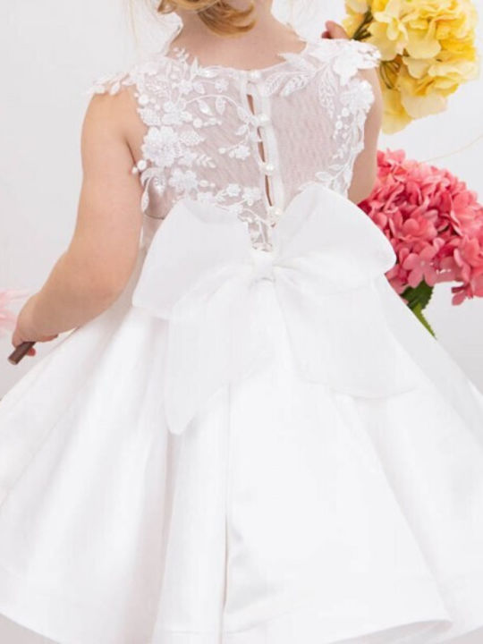 Bambolino Demi Weißes Gestricktes Taufkleid