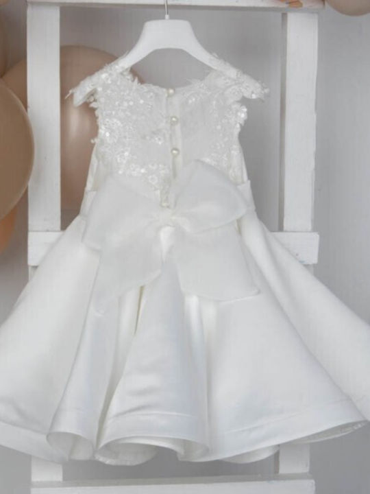 Bambolino Demi Weißes Gestricktes Taufkleid
