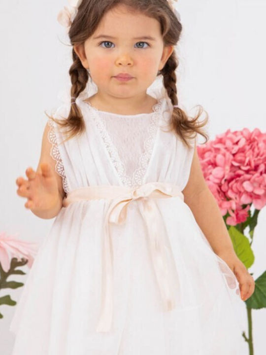 Bambolino Weißes Taufkleid aus Tüll