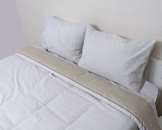 Viopros Set Cearceafuri de Pat King Size 230x290 cm Bej (2 buc.)