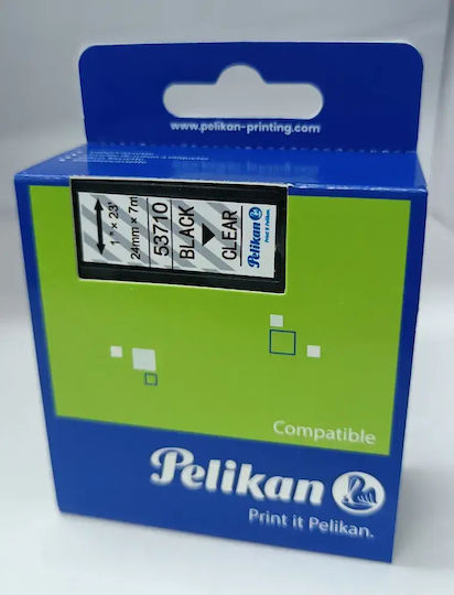 Pelikan Етикетна Филм 1м x 24мм в Черен Цвят Съвместим с Dymo D1
