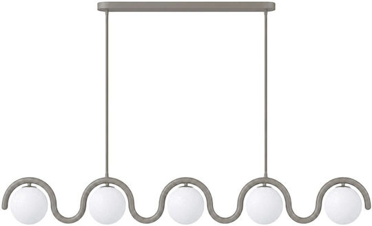 Opviq Gedik Lumini Suspendate Gri 140x17x70cm Opviq Gedik Lumini Suspendate Gri 140x17x70cm
