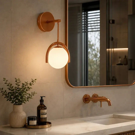 Opviq Gedik Modern Lămpi de perete cu dulie E27 Portocaliu 20cm