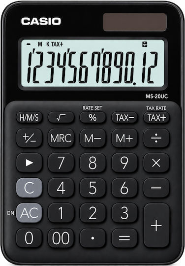 Casio MS-20UC Калкулатор Счетоводство 12 Цифри в Черен Цвят 1бр