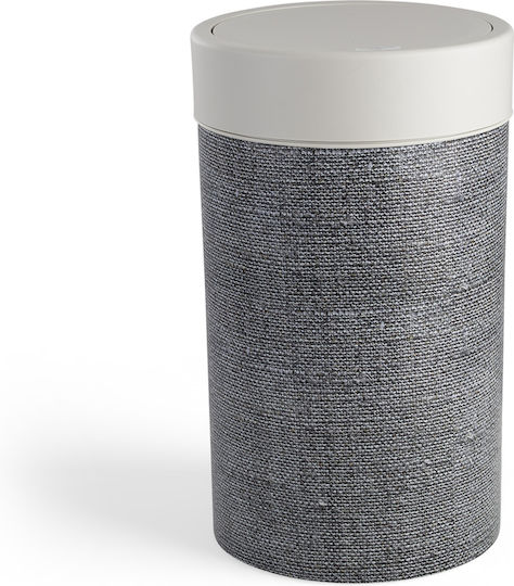 Viomes Linen Plastic Waste Bin 28lt Gray