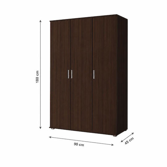 Ντουλάπα Wilson 3d Τρίφυλλη-wenge Τμχ