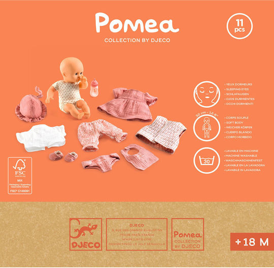 Djeco Μωρό Κούκλα Pomea 32 εκ. (Διάφορα Σχέδια)