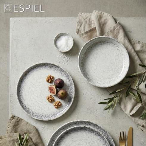 Espiel Canvas Σερβίτσιο Πιάτων από Πορσελάνη Γκρι 20τμχ