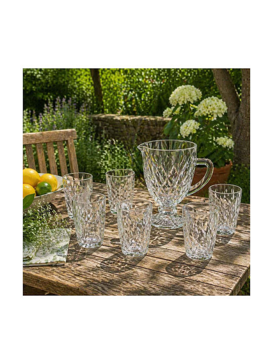 Cryspo Trio Kare Clear Κανάτα με Ποτήρια 1200ml 7τμχ