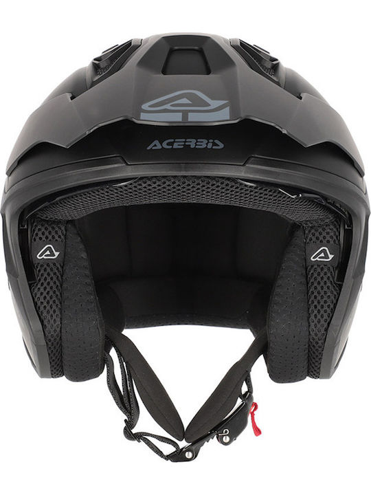 Aria Evo Black Matt Κράνος Μηχανής Jet ECE 22.06 με Sunvisor
