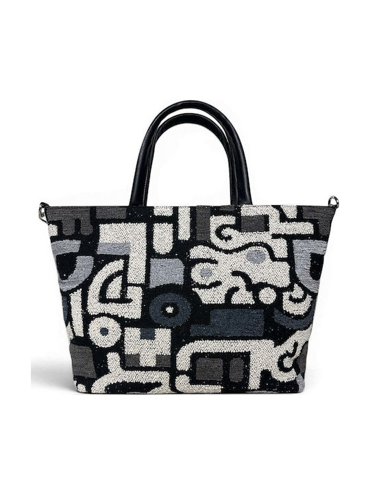 Γυναικεία Τσάντα Ώμου Maxi Tote Rosa Πολύχρωμο Μπλε