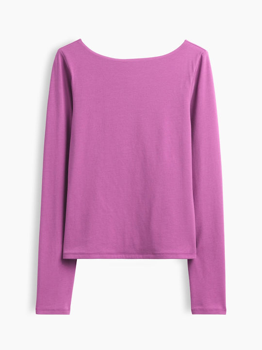 Women's Cotton Crop Top Dahlia Purple