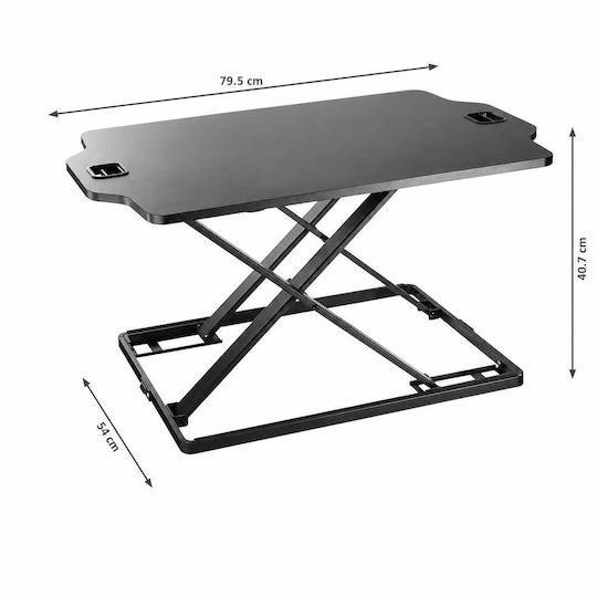 Spielbüro Ergonomic Standing SD-1 Holz Schwarz mit Metallbeinen & verstellbarer Höhe 79.5x54x40.7cm