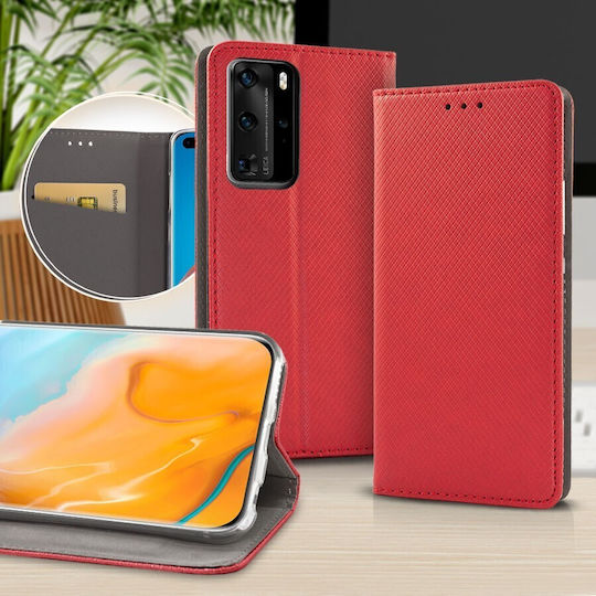 Magnet Wallet Piele artificială Roșu (Huawei Nova 9 SE / Honor 50 SE)