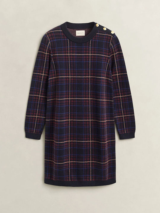 Mini-Hemdkleid aus Strick Darkblue