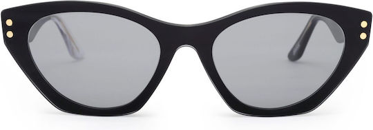 Snob Milano Plastic Pentru Femei Rame Ochelari Acetat Structură Scheletică Ochi De Pisică Cu Prindere Negru SNV215C001Z