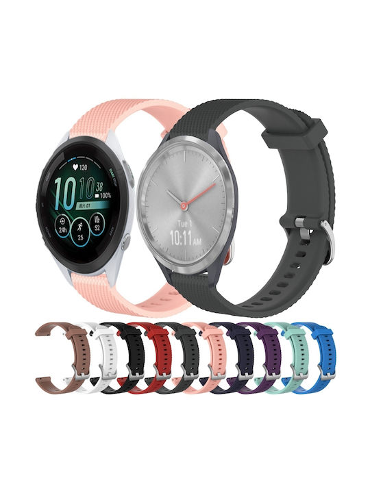 Garmin Vivoactive 4s 18mm Ρολόι Σιλικόνης Διαμάντια Μαύρο