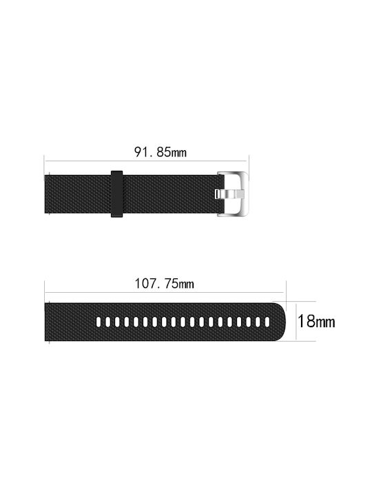 Garmin Vivoactive 4s 18 mm Curea de Ceas din Silicon cu Diamante Negre