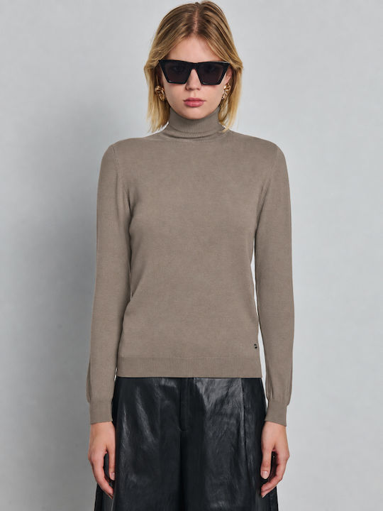 Damenbluse Taupe