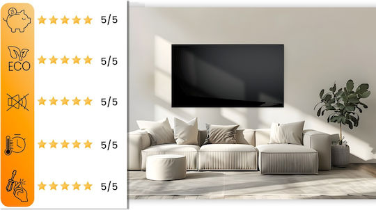 Berdsen Infrarot-Wandheizpaneel 600 W Schwarz 90 × 50 cm