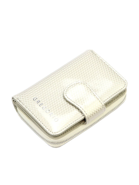 Beige Leather Women's Wallet with RFID