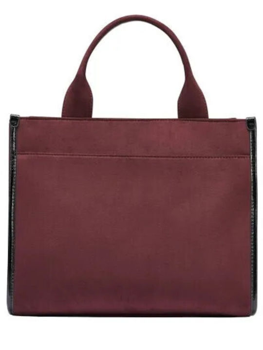 Υφασμάτινη Γυναικεία Tote Τσάντα Suede Καφέ