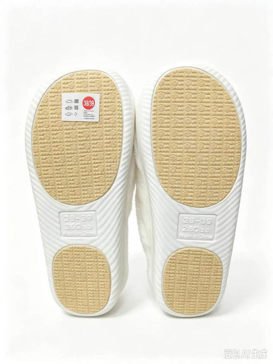 Winter-Damenhausschuhe Beige
