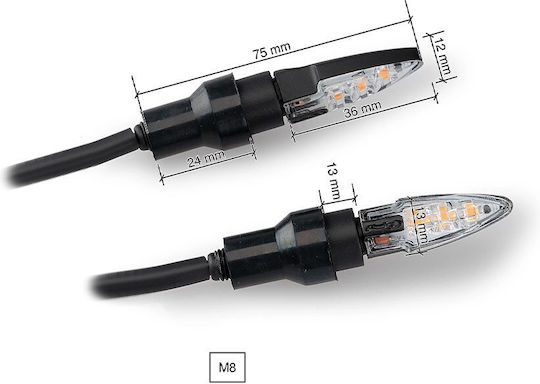 Φλας Dart Turn Lights Σετ Black 21785n Puig
