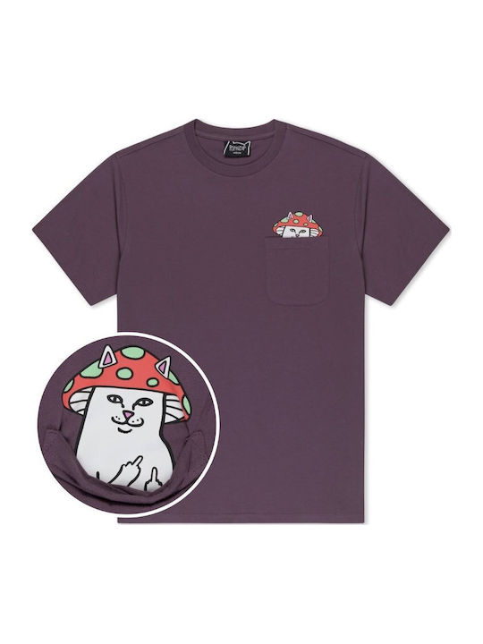 Pocket T-Shirt Burgunderrot