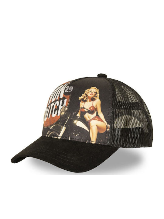 Von Dutch шапка тип Trucker – Pin-up серия № 1 Rider Edition, черна
