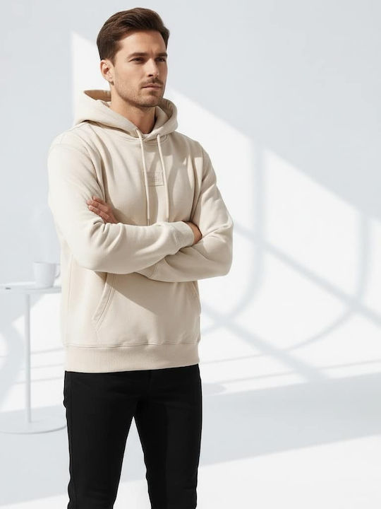 Beige Hooded Sweatshirt