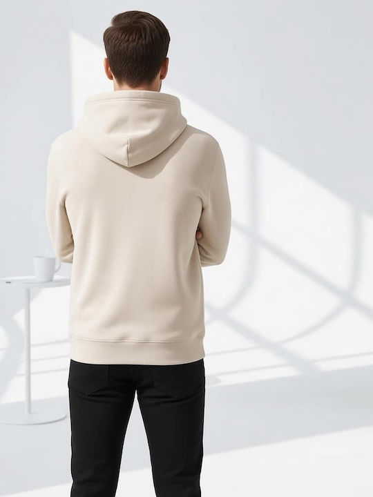 Beige Hooded Sweatshirt
