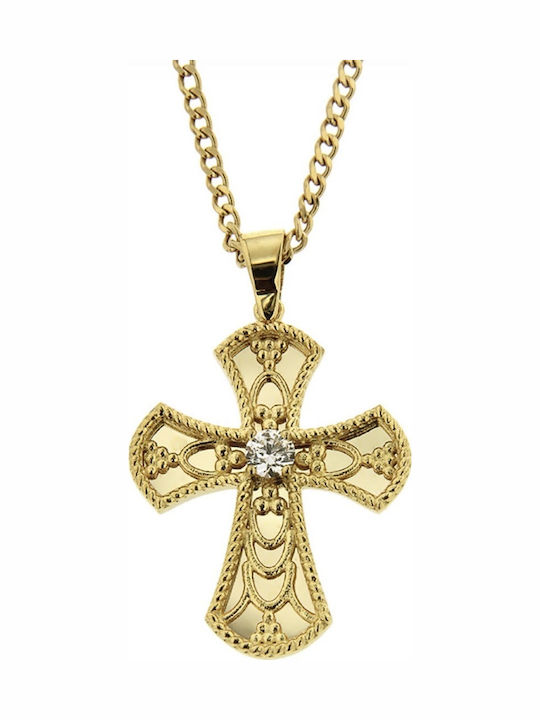 Kontopoulos 14K Gold Cross Without Chain