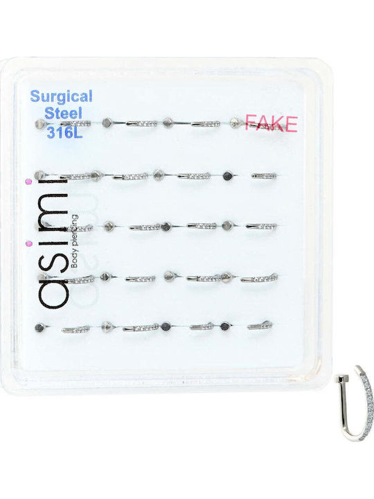 Asimi Ψεύτικο Piercing Μύτης Ζιρκόν Surgical Steel 316l 1 Τμχ Ασημί Asimi Ψεύτικο Piercing Μύτης Ζιρκόν Surgical Steel 316l 1 Τμχ Ασημί