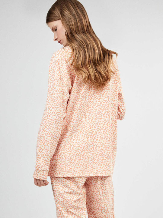 Gisela Winter Women's Pyjama Set Soft Salmon