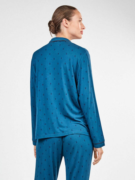 Gisela Winter Women's Petrol Blue Pyjama Set