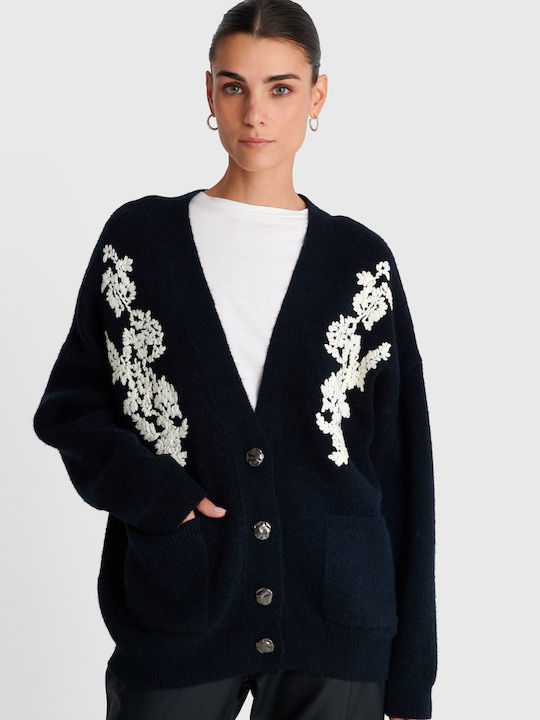 Cardigan Tricotat pentru Femei Negru