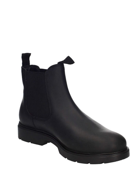 Black Leather Men's Boots