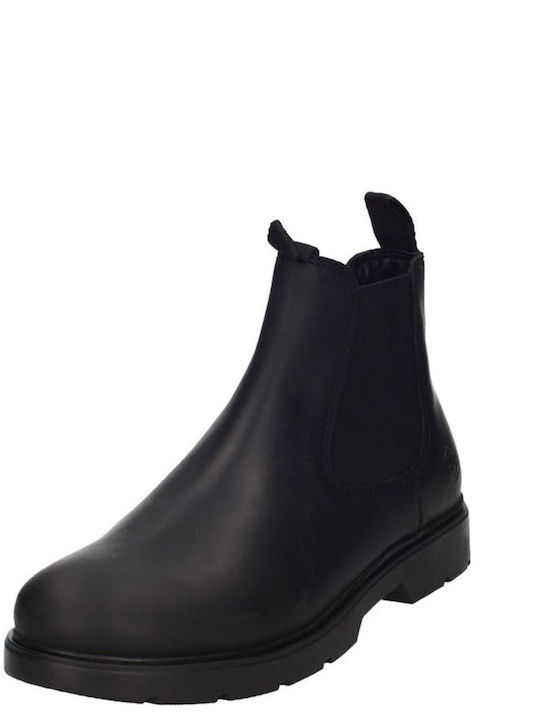 Black Leather Men's Boots
