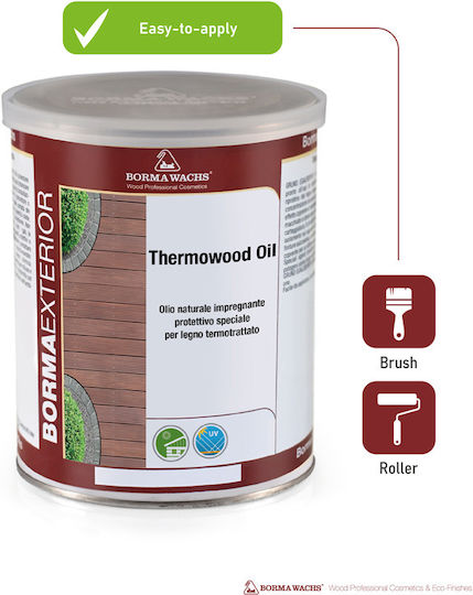 Borma Wachs Thermowood Solvent-Based Impregnation Varnish Walnut 2.5 L