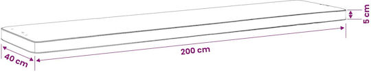 vidaXL Възглавница за градинска пейка Червена 2 бр. 200x40 см.