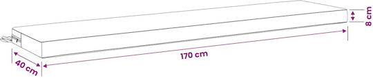 vidaXL Μαξιλάρι για Παγκάκι Κήπου Soest Taupe 2τμχ 170x40εκ.