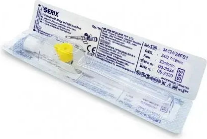 IV Catheters Cannula With Wings and Injection Port Serix 100 Pieces 24G
