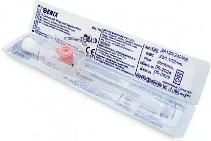 I.V. Catheters Cannula Wings Injection Port Serix 100 Pieces 26G