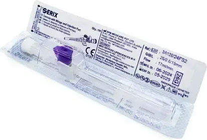 I.V. Catheters Cannula with Wings and Injection Port Serix 100 Pieces 18g