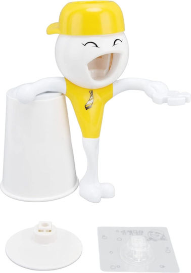 Wall-Mounted Plastic Yellow Toothbrush Holder 9101198758375