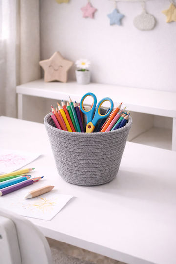 SteweHome Coș de Depozitare din Material Textil Gri 13x13x13cm