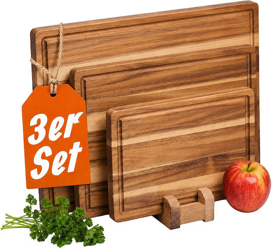Relaxdays Schneidebrett-Set aus Holz 40 x 30 cm Relaxdays Schneidebrett-Set aus Holz 40 x 30 cm