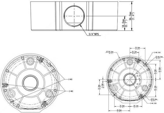 Uniarch Основа за камери за видеонаблюдение Бяла TR-JB03-G-IN