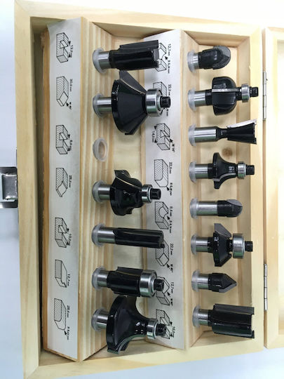 Τρυπάνι Einhell Hm Cutter Set 15 Τεμάχια Φρέζες Στέλεχος 8mm